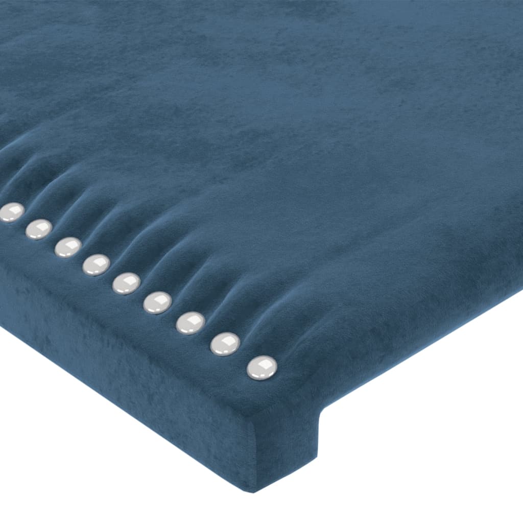 Tête de lit à LED Bleu foncé 183x16x78/88 cm Velours