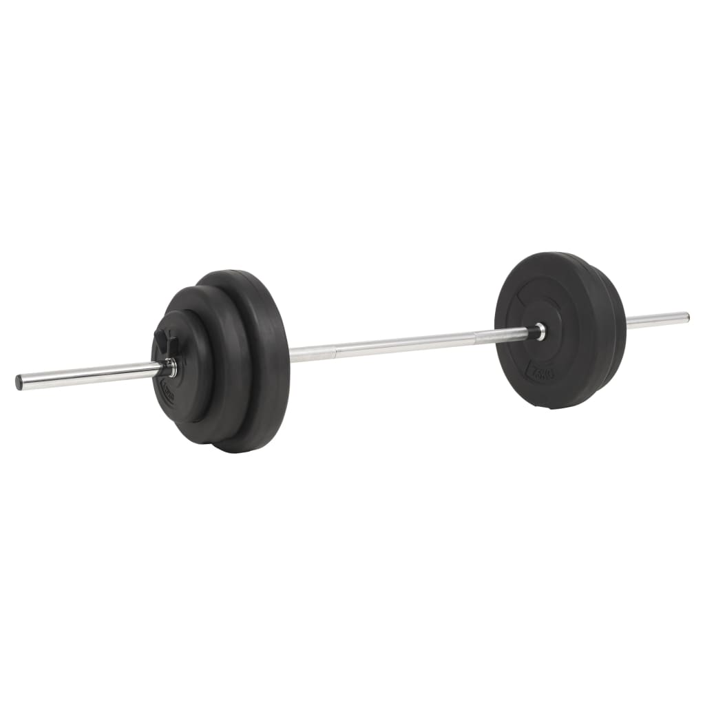Barre d'haltères avec plaques 60 kg