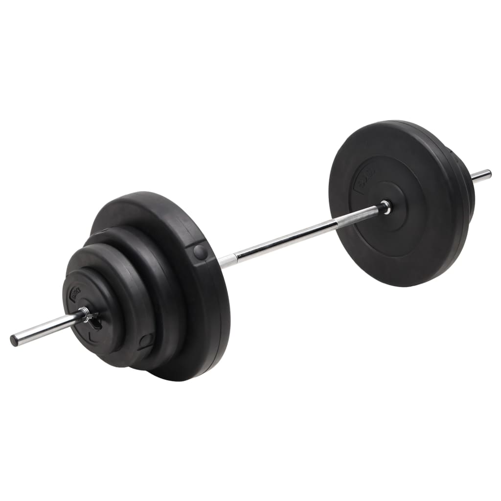 Barre d'haltères avec plaques 60 kg