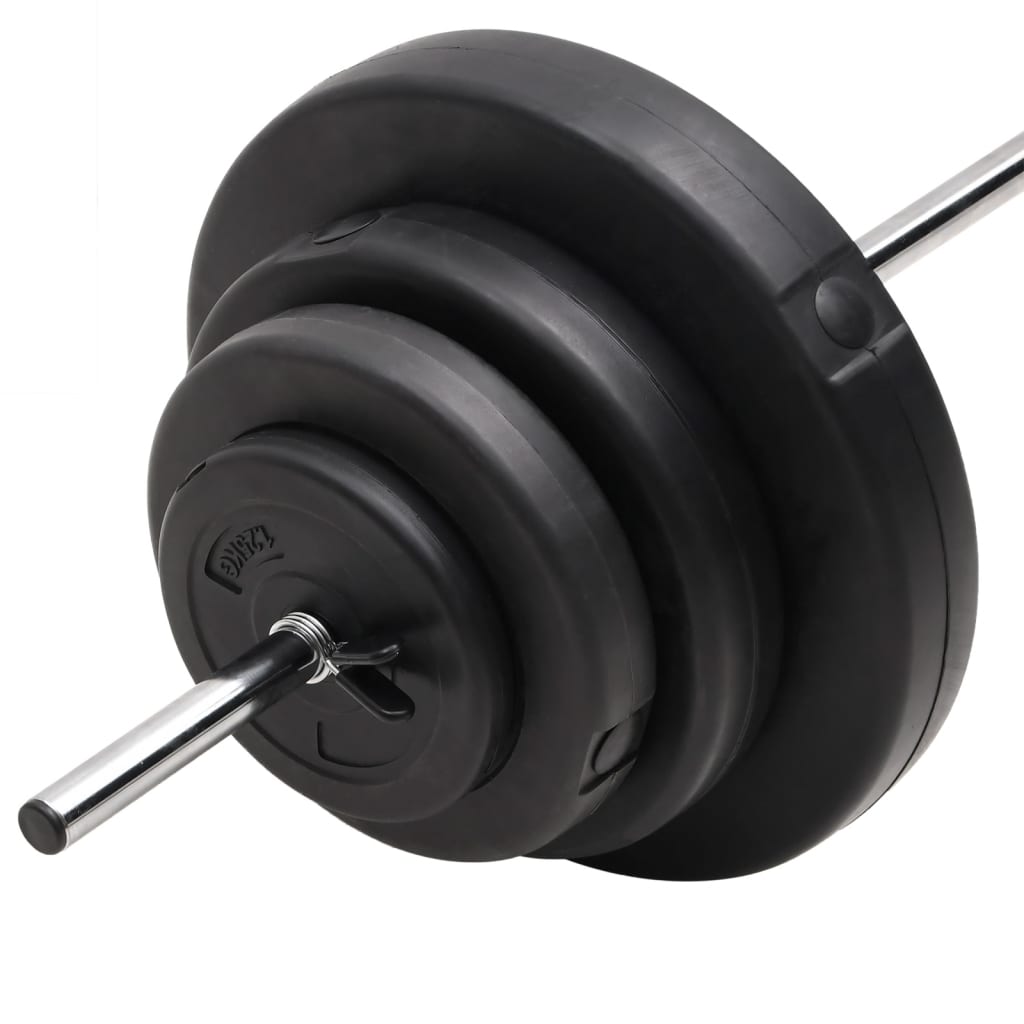 Barre d'haltères avec plaques 60 kg