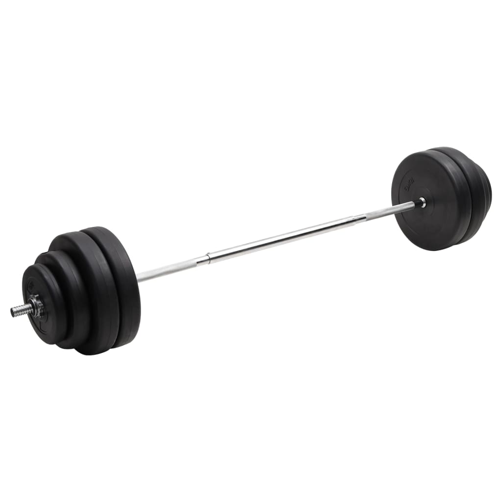 Barre d'haltères avec plaques 60 kg