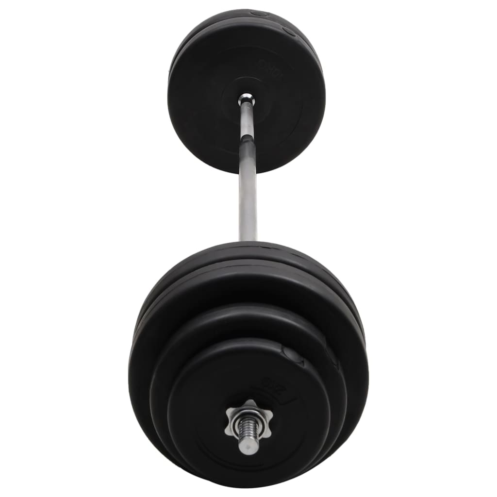 Barre d'haltères avec plaques 60 kg