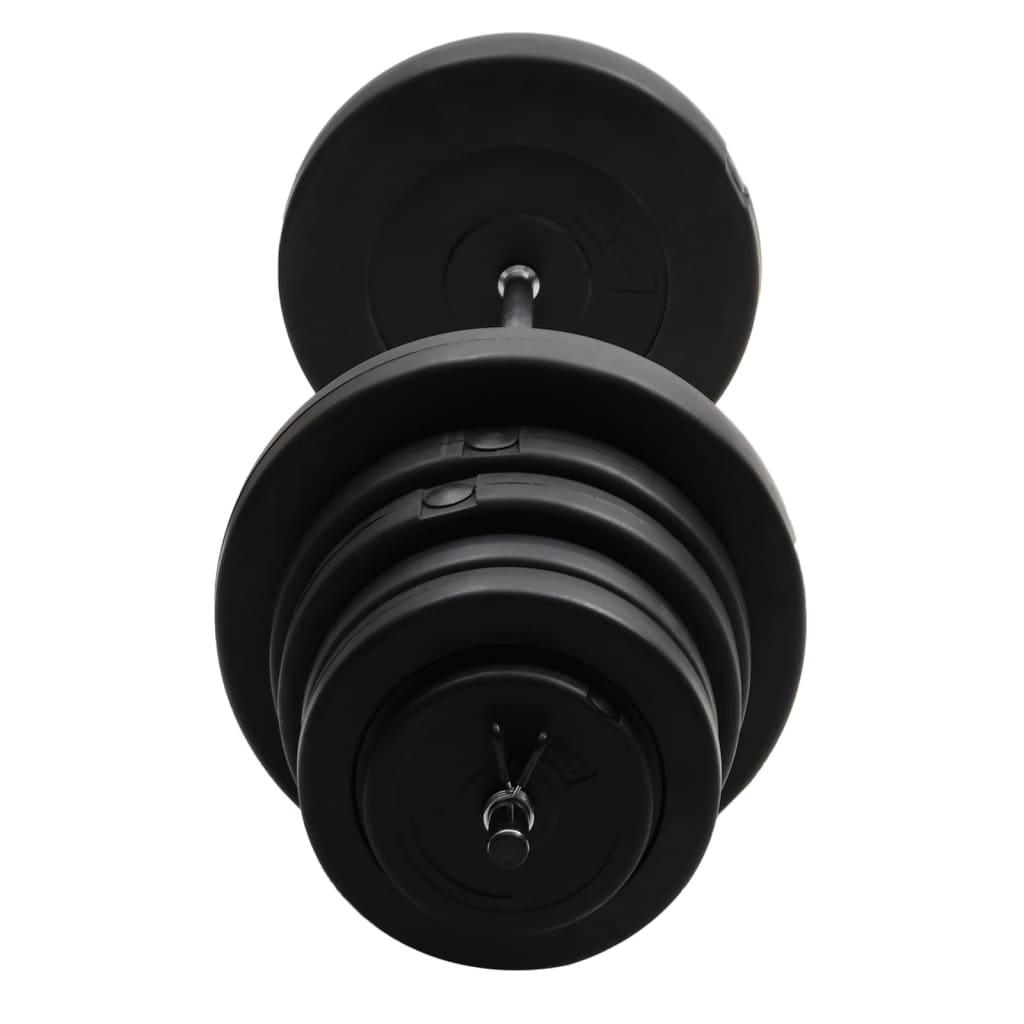 Barre d'haltères avec plaques 90 kg