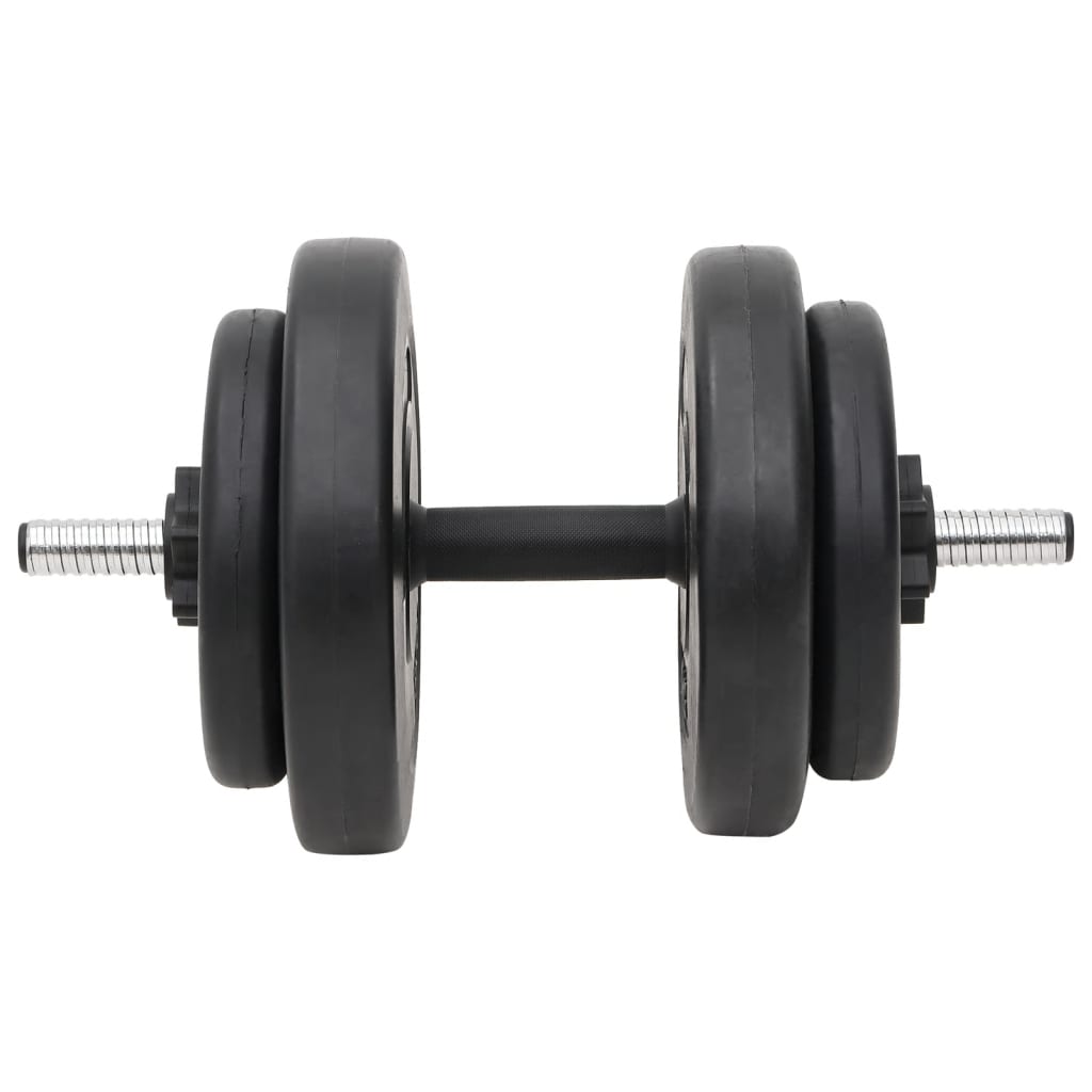 Ensemble d'haltères et de barre ondulée avec plaques 60 kg