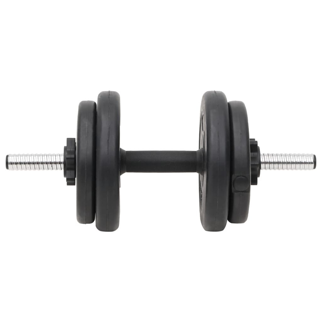 Ensemble d'haltères et de barre ondulée avec plaques 60 kg