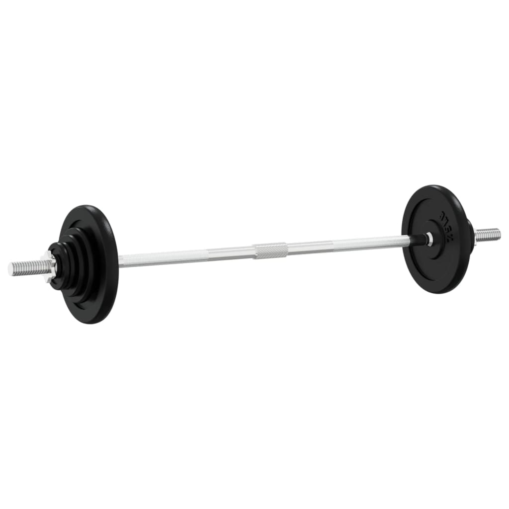 Barre d'haltères avec plaques 60 kg fonte