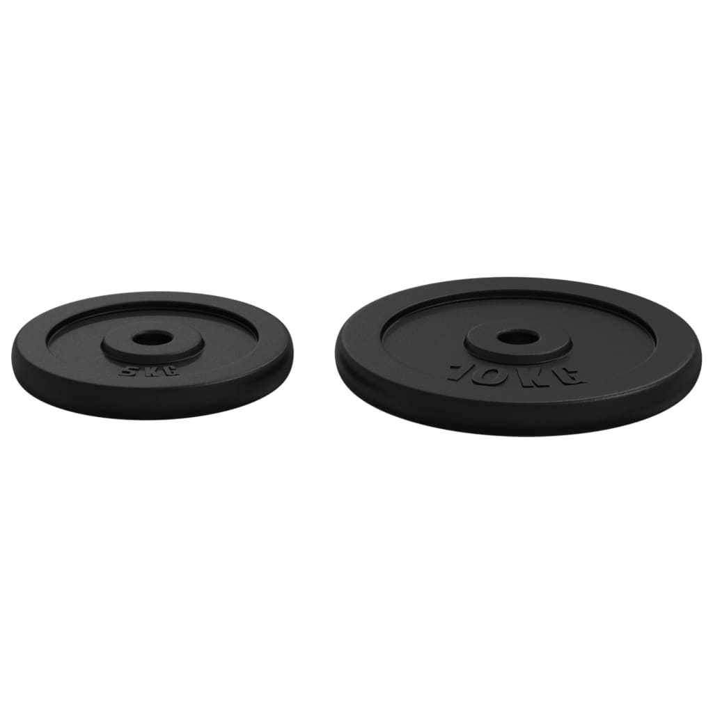 Barre d'haltères avec plaques 60 kg fonte