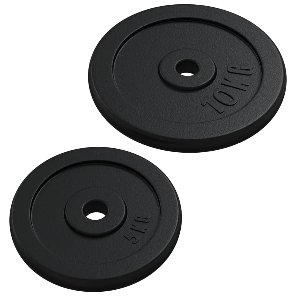 Barre d'haltères avec plaques 60 kg fonte