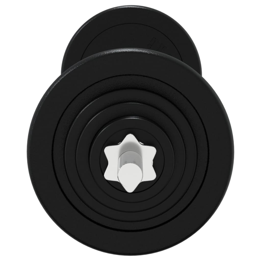 Barre d'haltères avec plaques 90 kg fonte