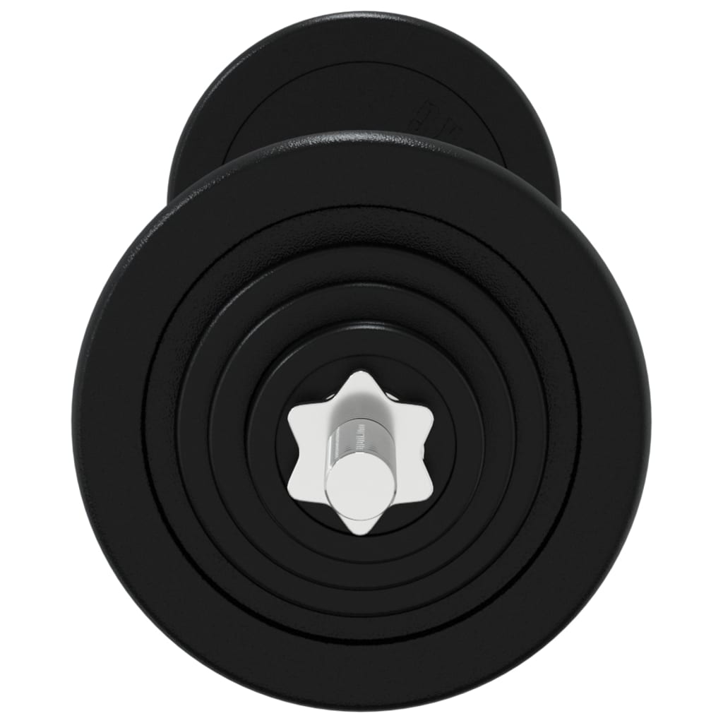 Barre d'haltères avec plaques 90 kg fonte et acier chromé