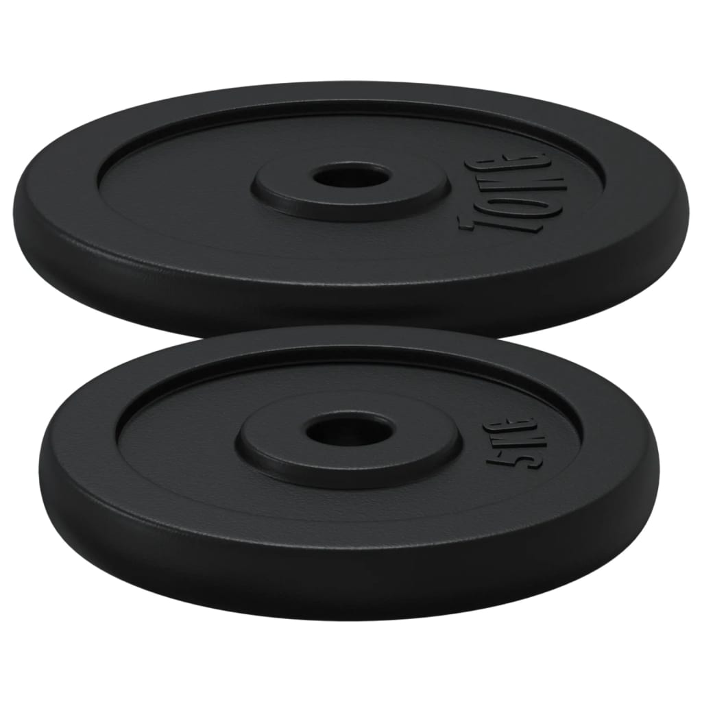 Barre d'haltères avec plaques 90 kg fonte et acier chromé