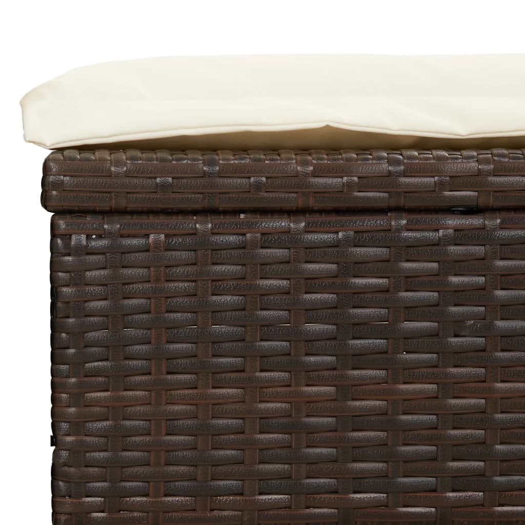 Transat 2 places avec toit rond marron 211x112x140 cm