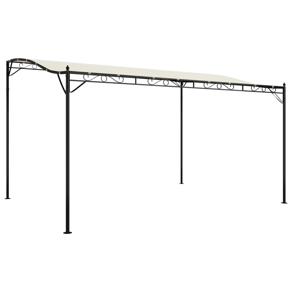 Auvent crème 4x3 m 180 g/m² tissu et acier