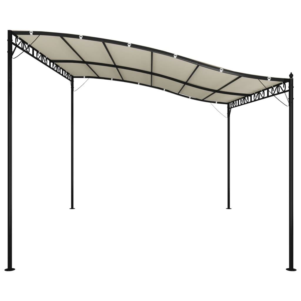 Auvent crème 4x3 m 180 g/m² tissu et acier