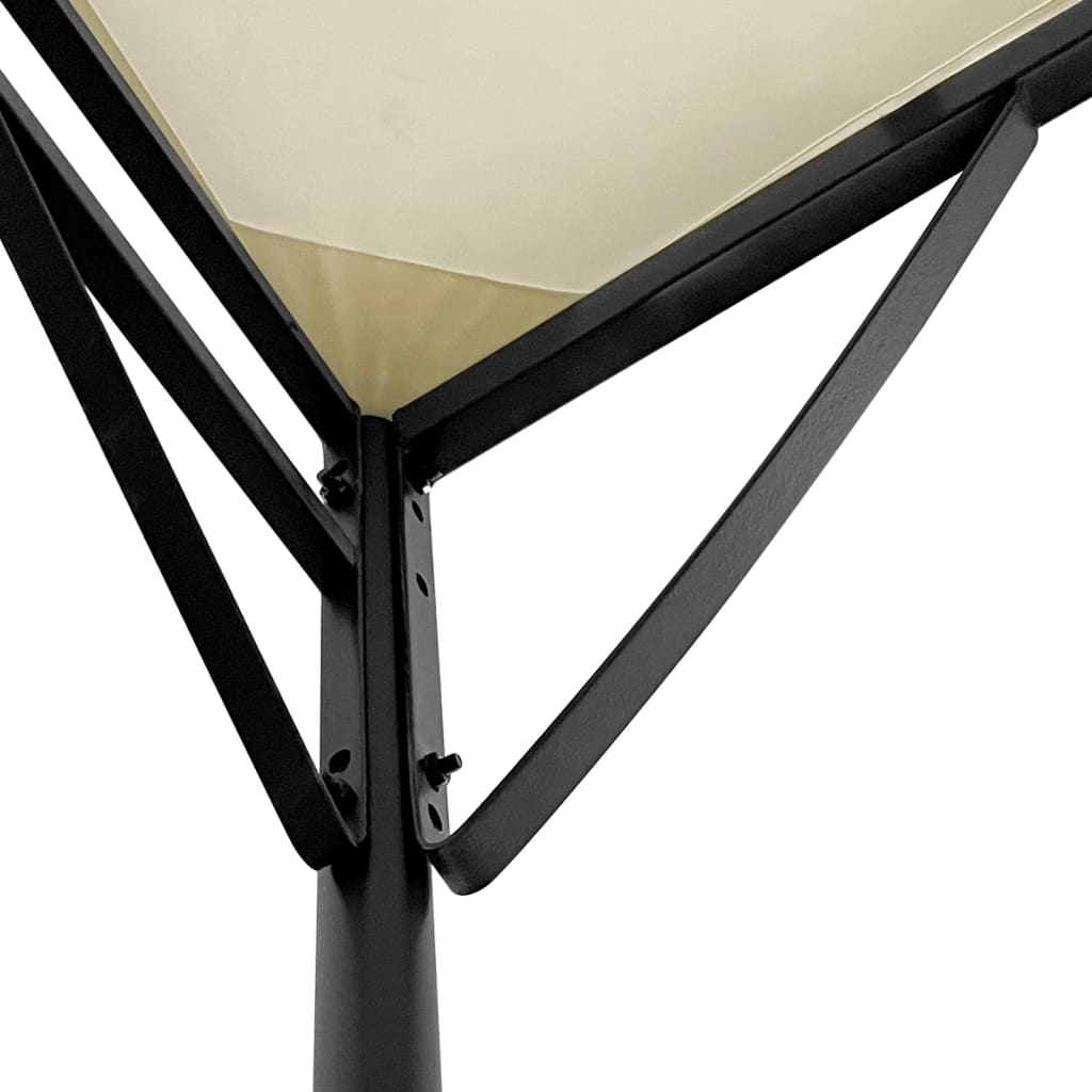 Auvent crème 4x3 m 180 g/m² tissu et acier