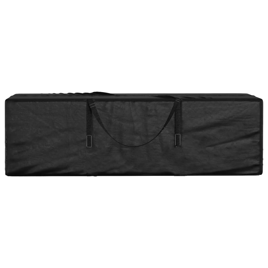 Sac de rangement pour coussins de jardin noir 135x40x55 cm PE