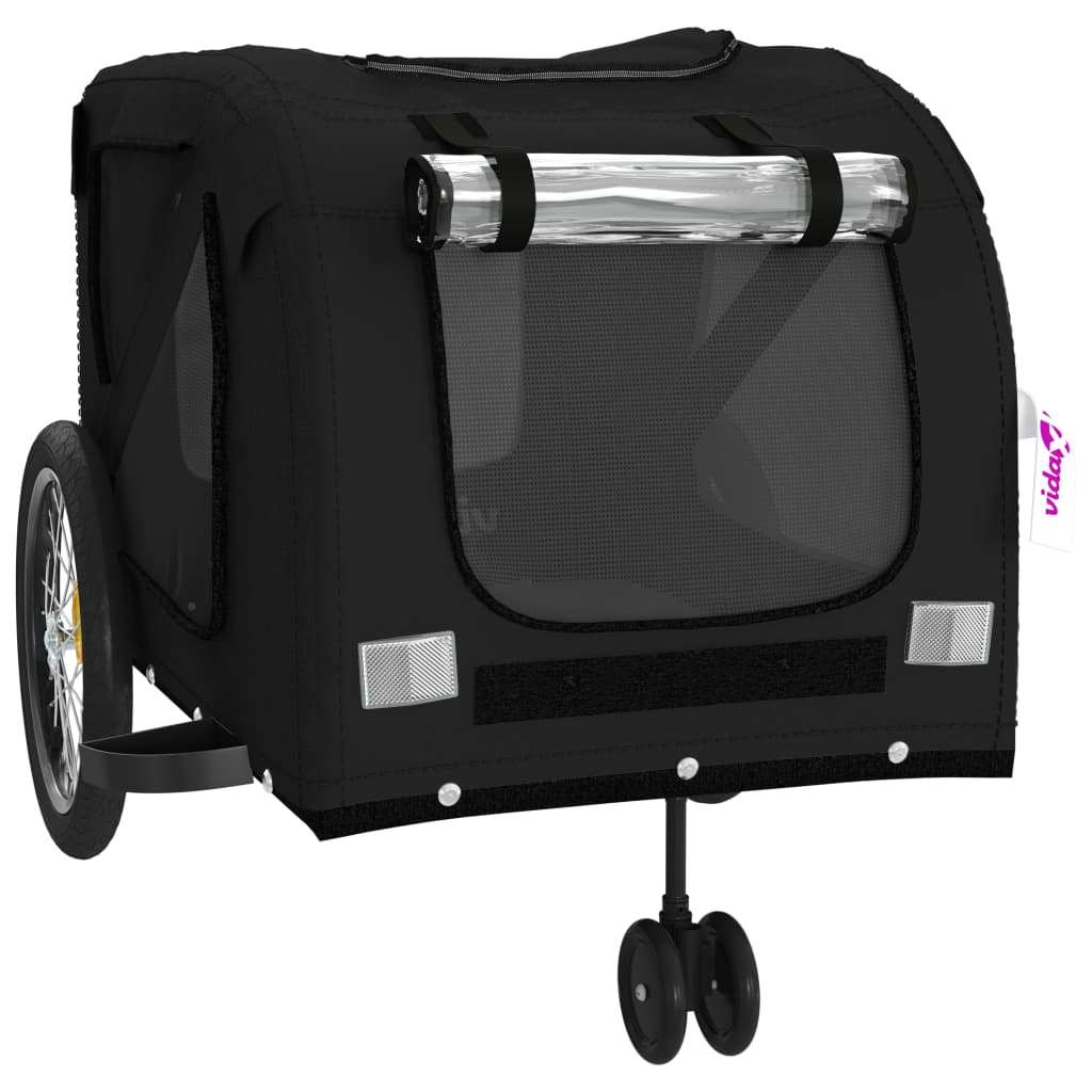 Remorque de vélo pour animaux de compagnie noir