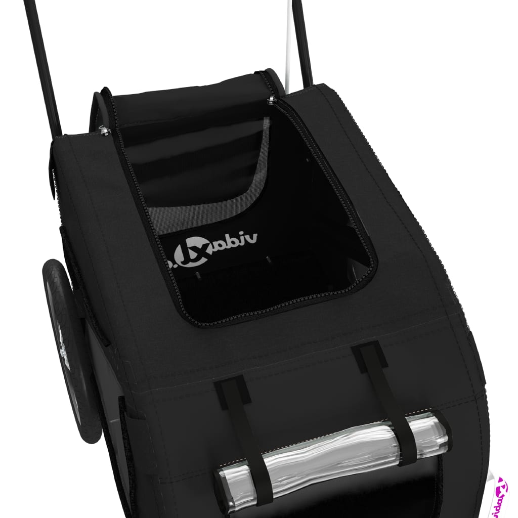 Remorque de vélo pour animaux de compagnie noir