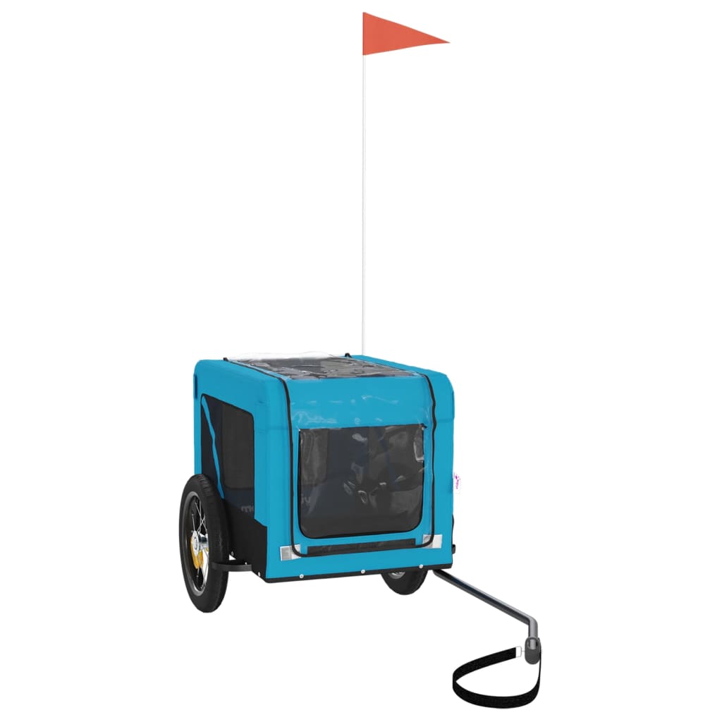 Remorque de vélo pour animaux de compagnie bleu et noir