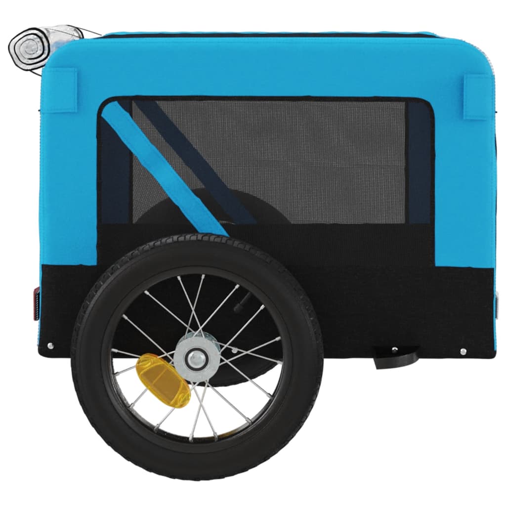 Remorque de vélo pour animaux de compagnie bleu et noir