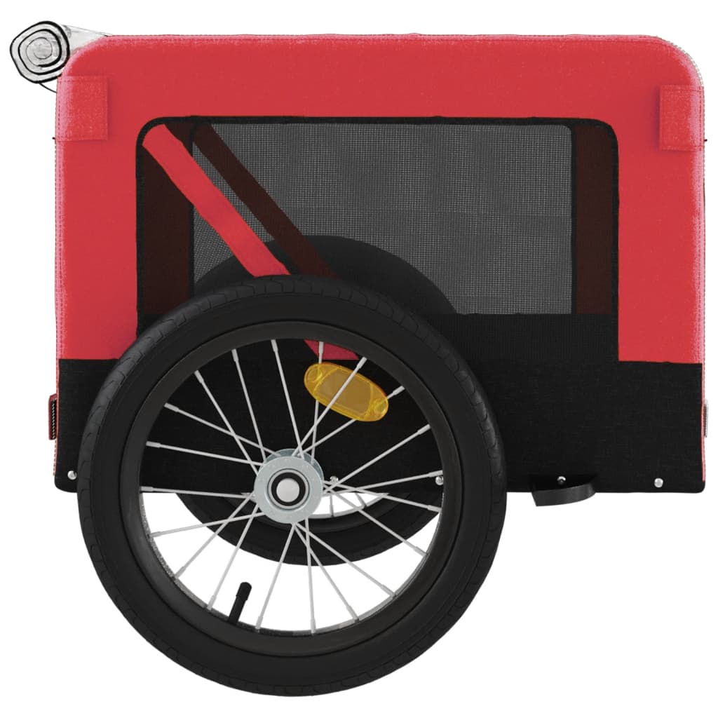 Remorque de vélo pour animaux de compagnie rouge et noir