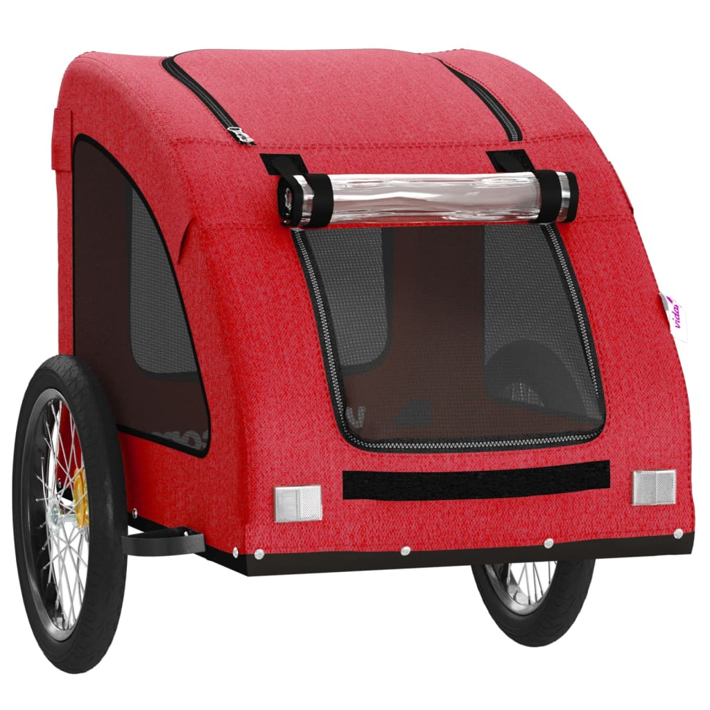Remorque de vélo pour animaux de compagnie rouge