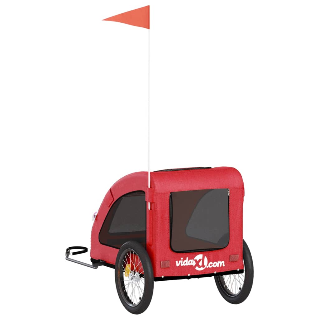Remorque de vélo pour animaux de compagnie rouge