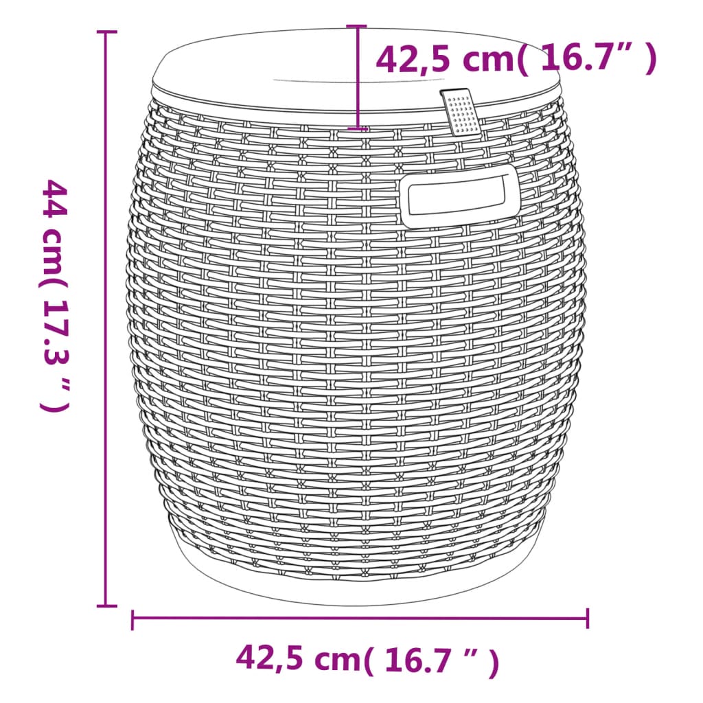 Boîte de rangement de jardin 4 en 1 noir polypropylène