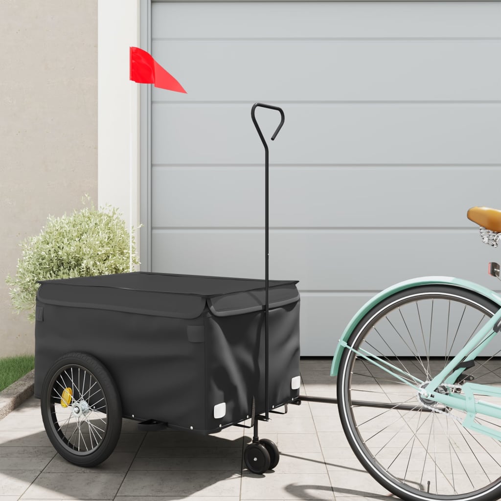 Remorque de vélo noir 30 kg fer