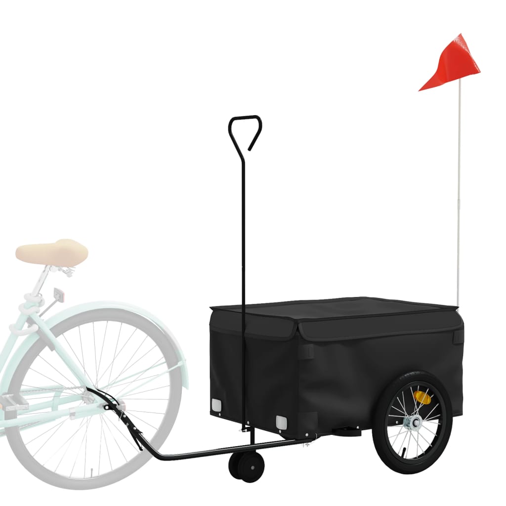 Remorque de vélo noir 45 kg fer