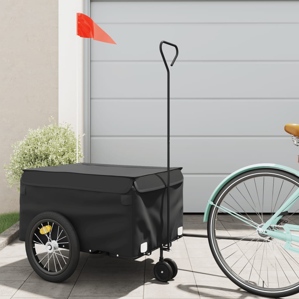 Remorque de vélo noir 45 kg fer