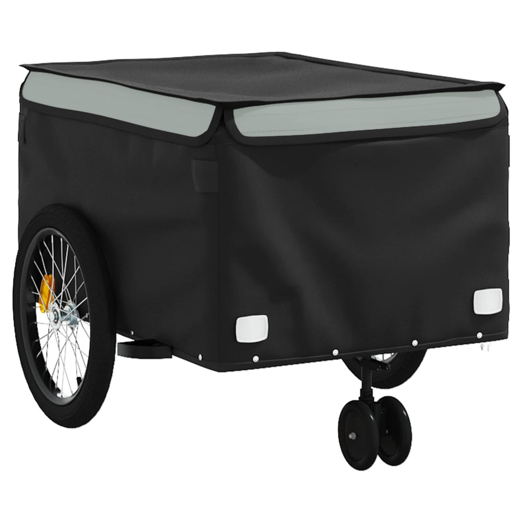 Remorque de vélo noir et gris 45 kg fer