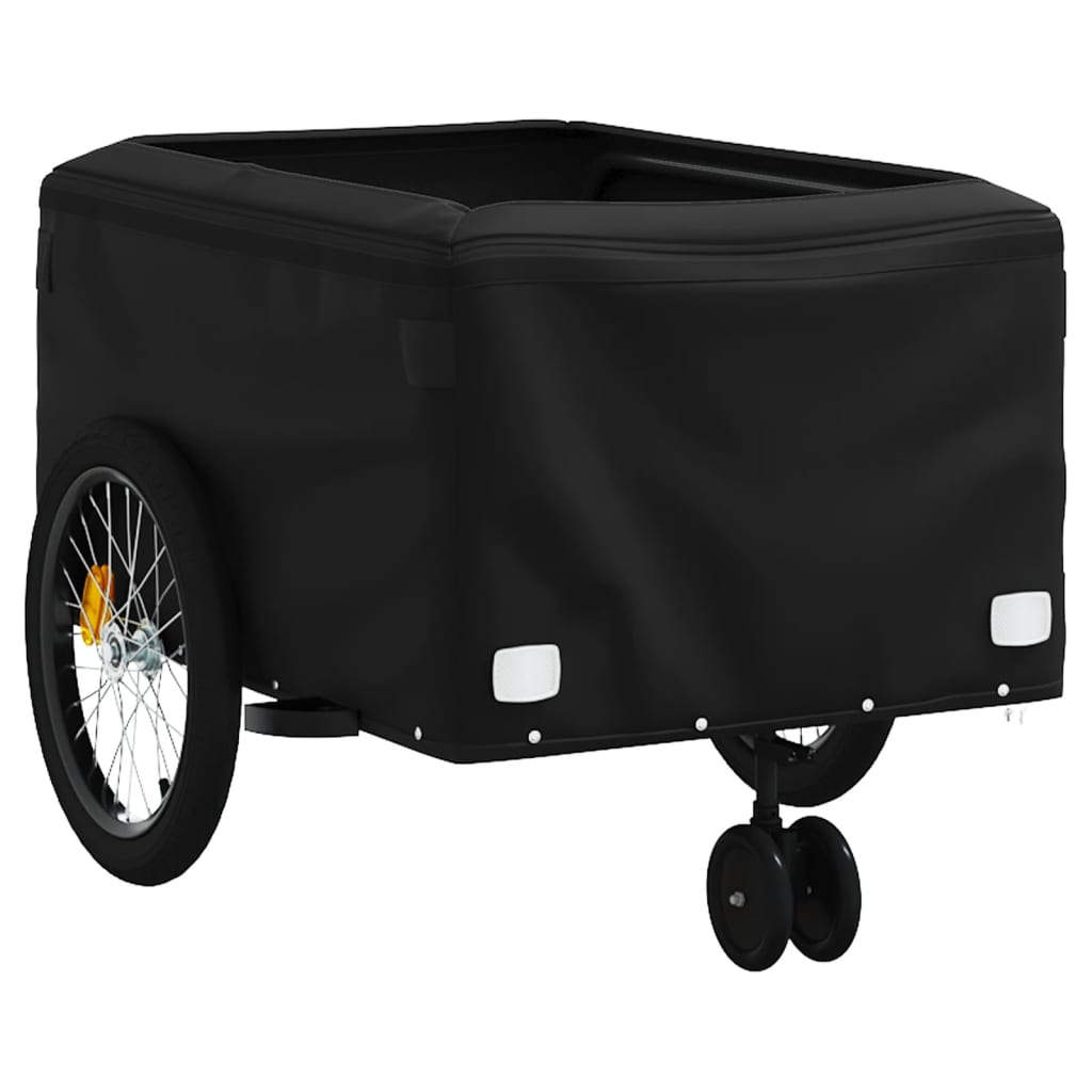 Remorque de vélo noir et gris 45 kg fer