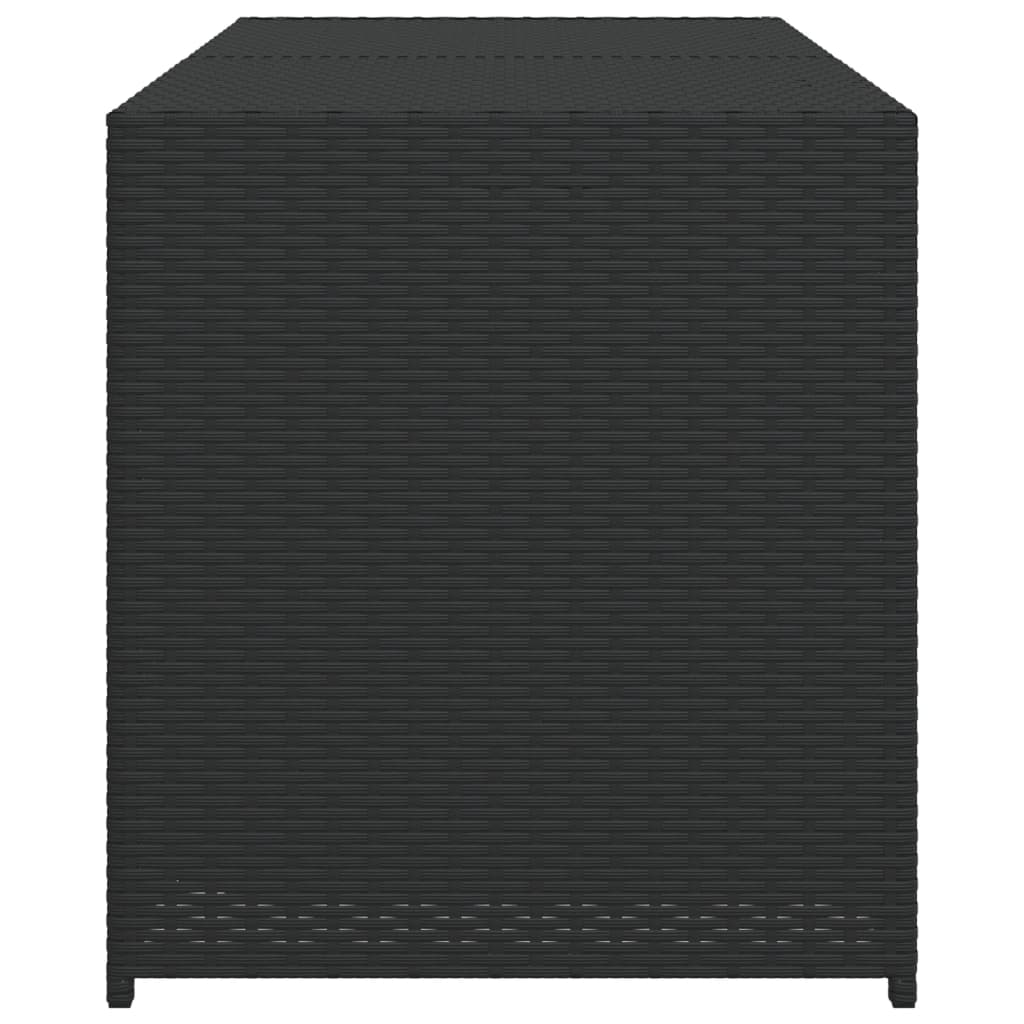 Boîte de rangement de jardin noir 283L résine tressée