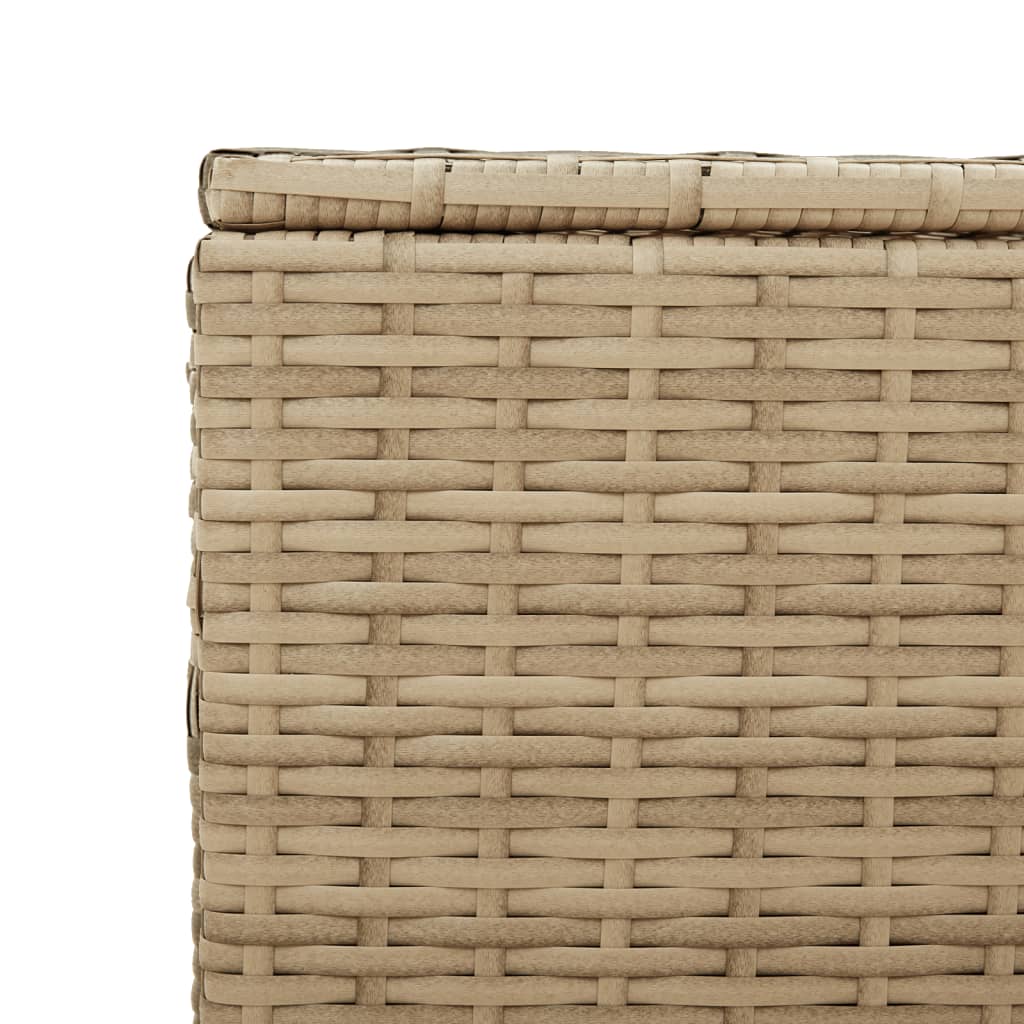 Boîte de rangement de jardin mélange beige 984L résine tressée