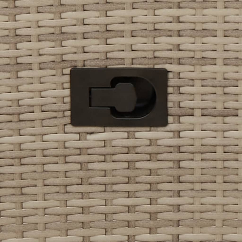 Chaises inclinables de jardin lot de 2 et coussins beige rotin