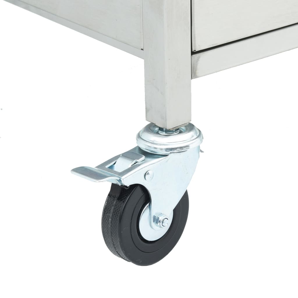 Barbecue gril à gaz avec 7 brûleurs argenté acier inoxydable