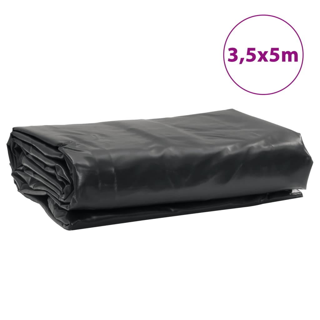 Bâche anthracite 3,5x5 m 600 g/m²