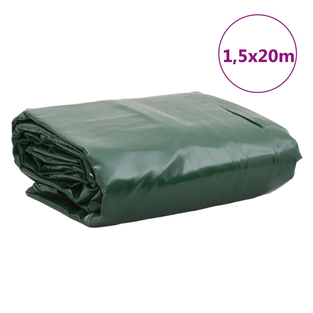 Bâche vert 1,5x20 m 600 g/m²