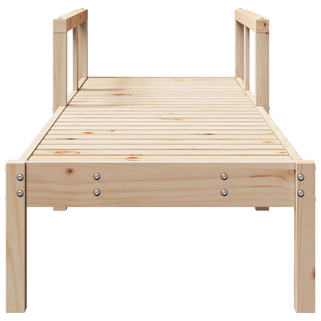 Chaise longue 199,5x62x55 cm bois massif de pin