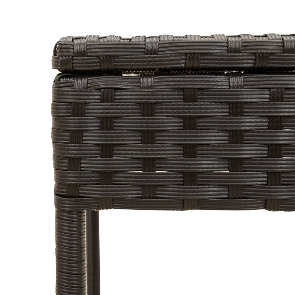 Chaise longue avec auvent et table noir résine tressée