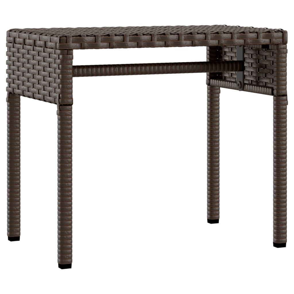 Chaise longue avec auvent et table marron résine tressée