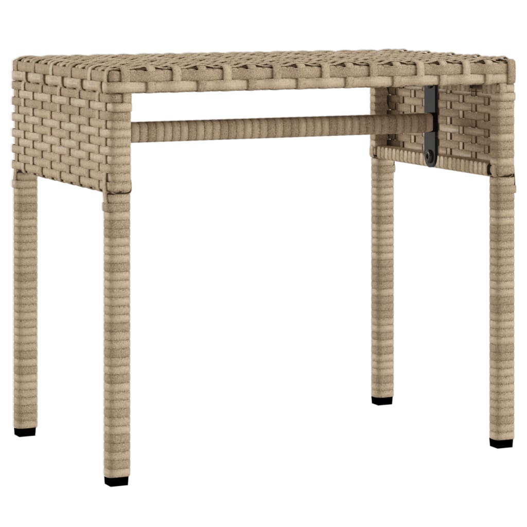 Chaise longue avec auvent et table beige résine tressée