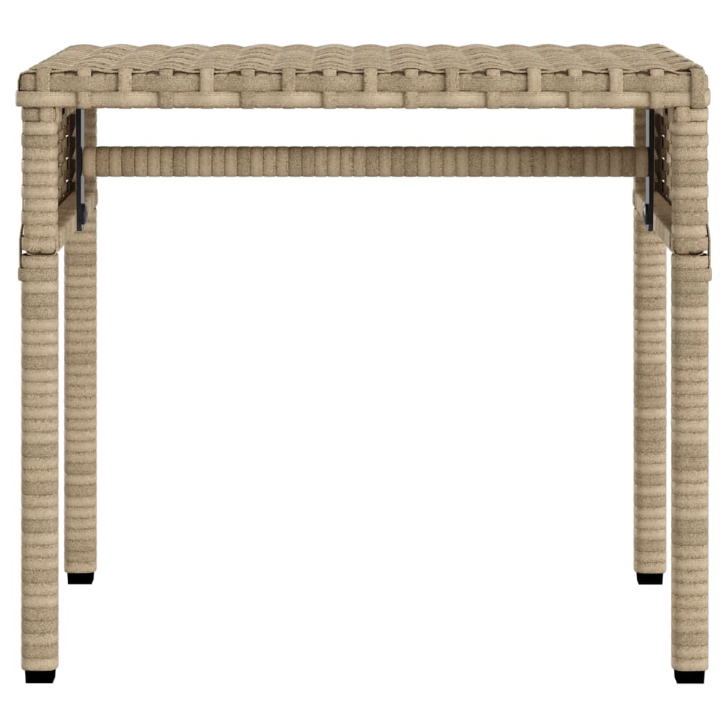 Chaise longue avec auvent et table beige résine tressée