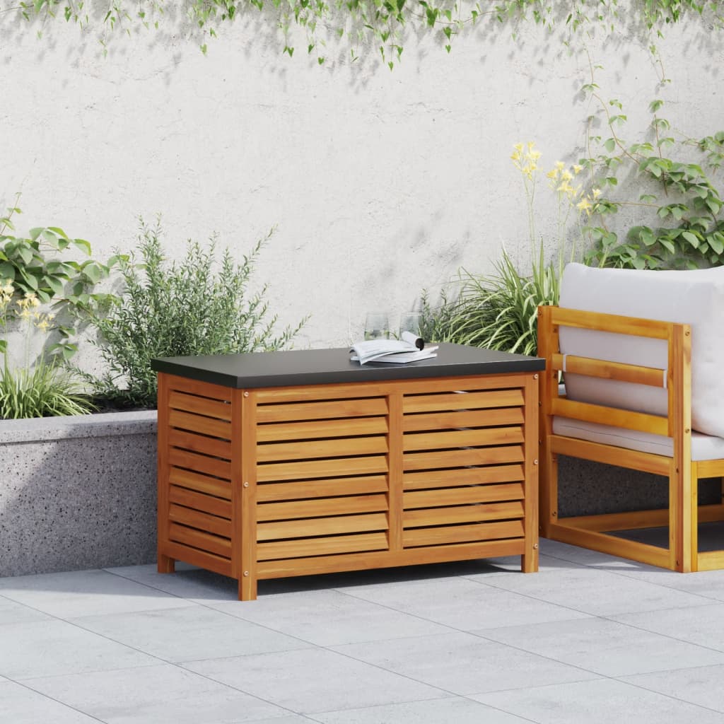 Boîte de rangement de jardin 90x48x55 cm bois massif d'acacia