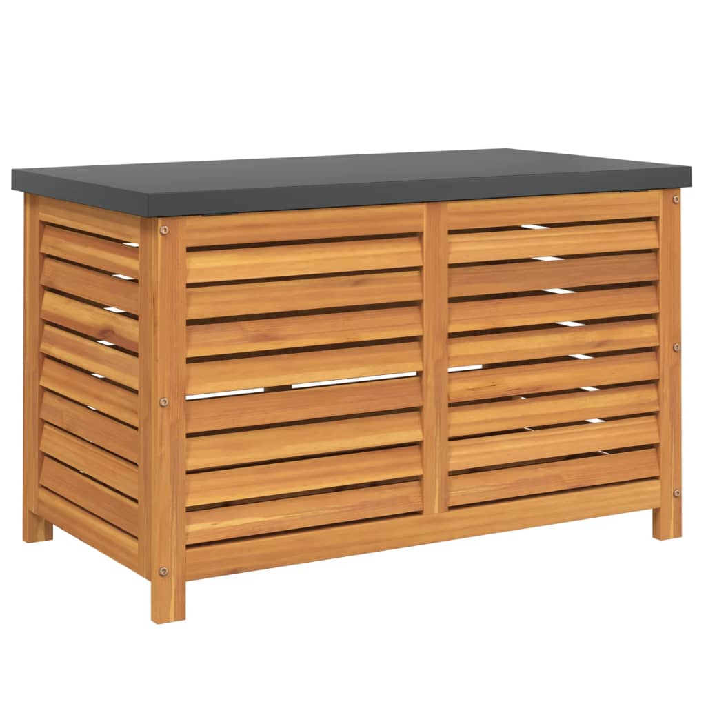 Boîte de rangement de jardin 90x48x55 cm bois massif d'acacia