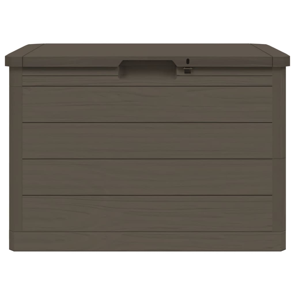 Boîte à coussins d'extérieur brun 77,5x44,5x53 cm polypropylène
