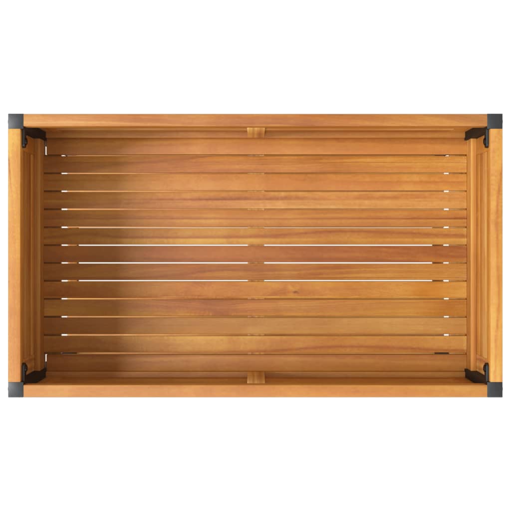 Jardinière et étagère 80x45x80 cm bois massif d'acacia et acier