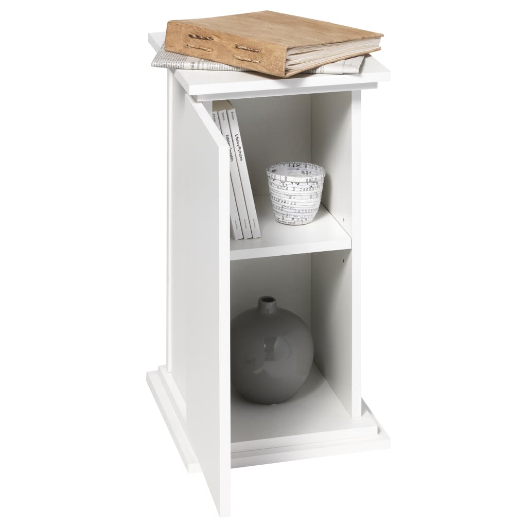 FMD Table d'appoint avec porte 57,4 cm Blanc