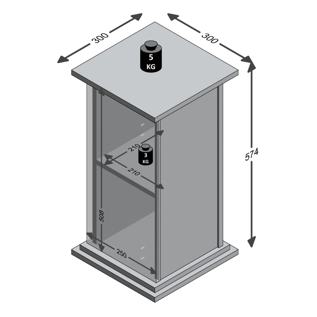 FMD Table d'appoint avec porte 57,4 cm Blanc